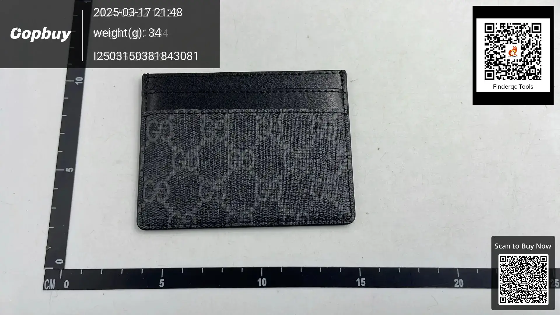 Gucci GG Supreme Canvas Card Holder Black