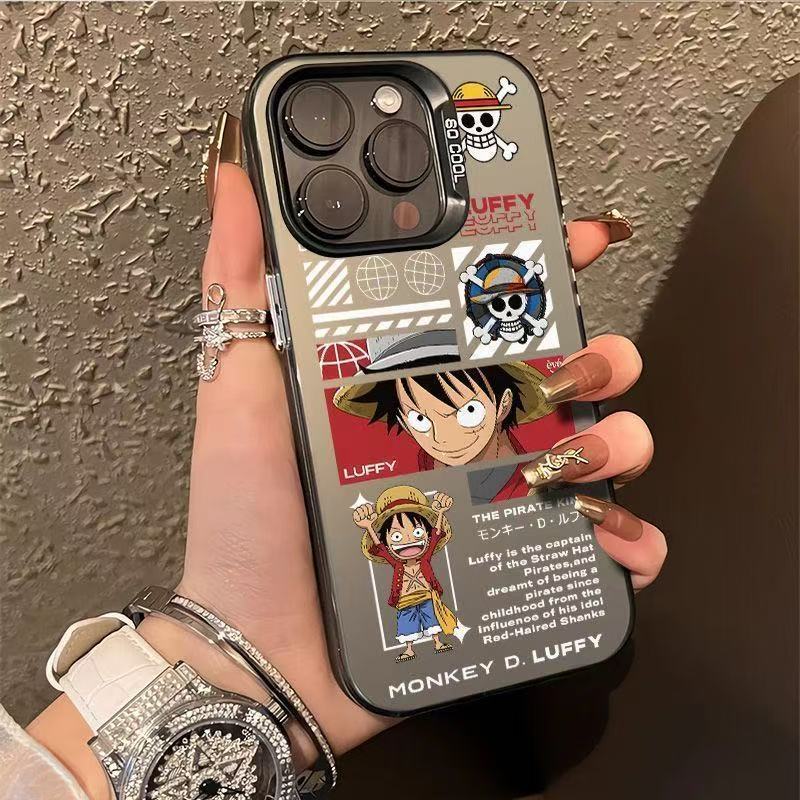 Pirate Luffy Is Suitable for Apple 17 Promax Mobile Phone Case, Personalized Vitality Case iPhone 16/15/14 Text 13