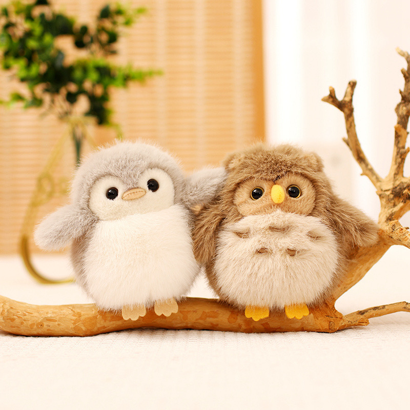 Owl Penguin Magnetic Shoulder Doll Cute Plush Toy Ornament Soothing Doll Children's Gift