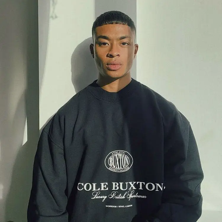 Niche Tide Brand Cole Buxton CB Letter Slogan Crewneck High Street Loose Couple Pullover...