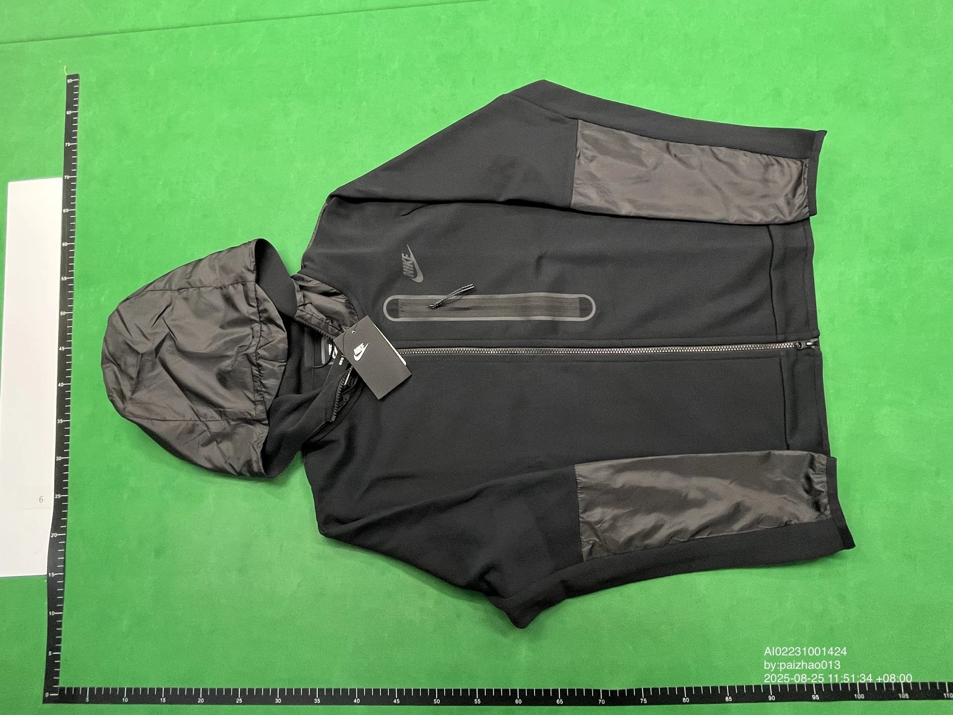 Patchwork zipper jacket