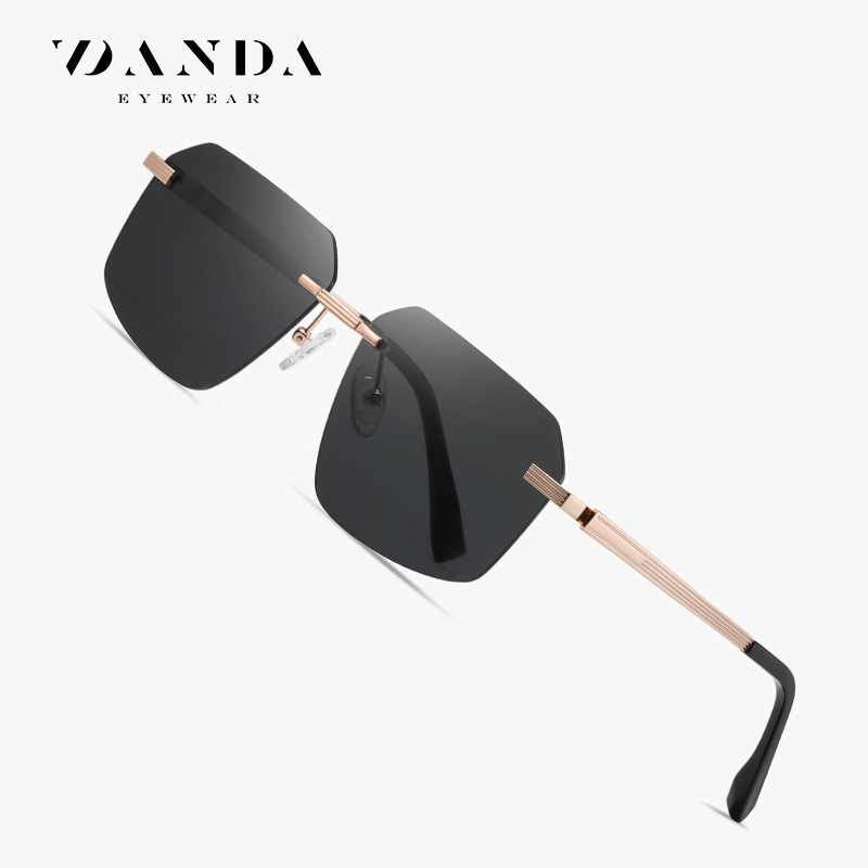 New Polarized Sunglasses Js8573 Men's Fashionable Frameless Anti-Uv Sunglasses Outdoor Driving Sunglasses