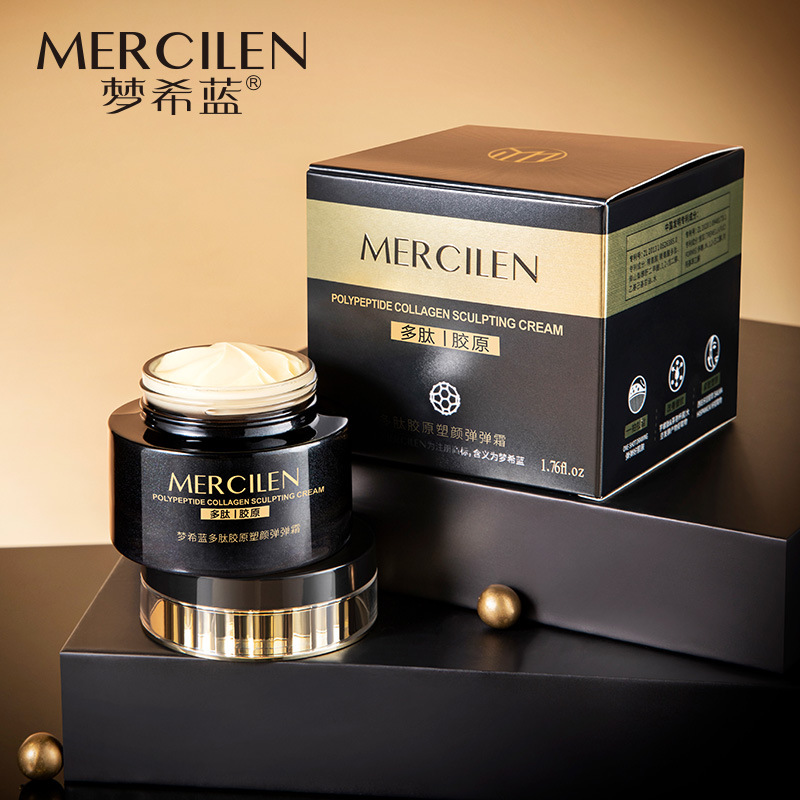 Mengxilan polypeptide collagen bomb cream 50g facial care firming desalination fine lines peeling cream trembles wholesale