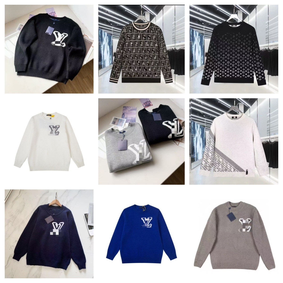 Correct Version L Dior-Style Knitted Sweater, Fashionable and Exquisite Craftsmanship, Round Neck. 26 Autumn/Winter 650K Heavy-Duty Production QC-foto från 1688 på Qualit.ly