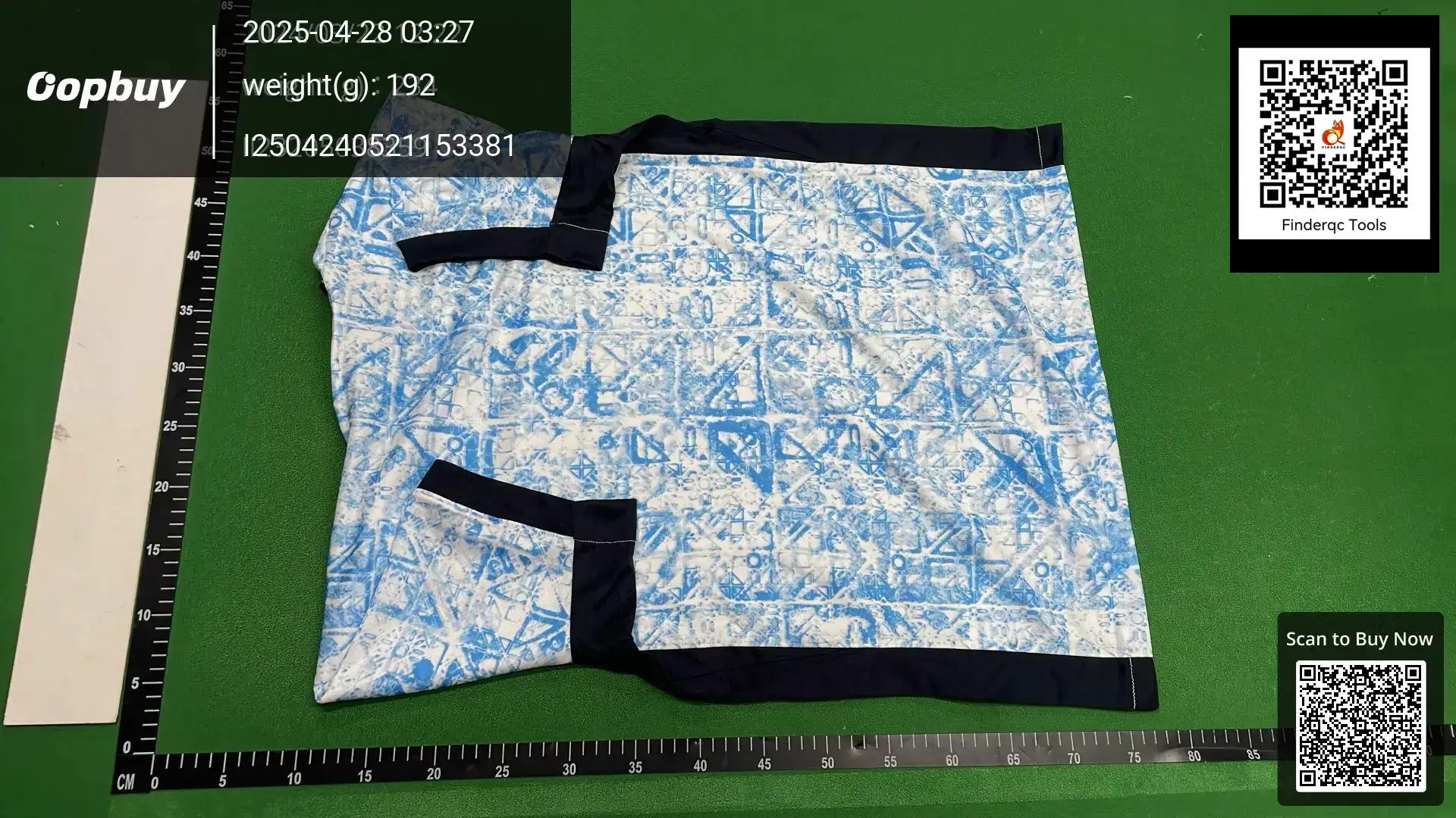 Adult Jersey White Blue Pattern