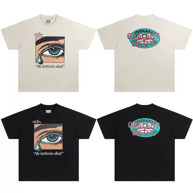 Classic Letter Logo Gradient Print Loose-Fitting Couple's Round-Neck Short-Sleeve T-Shirt Foto QC de TAOBAO na Qualit.ly