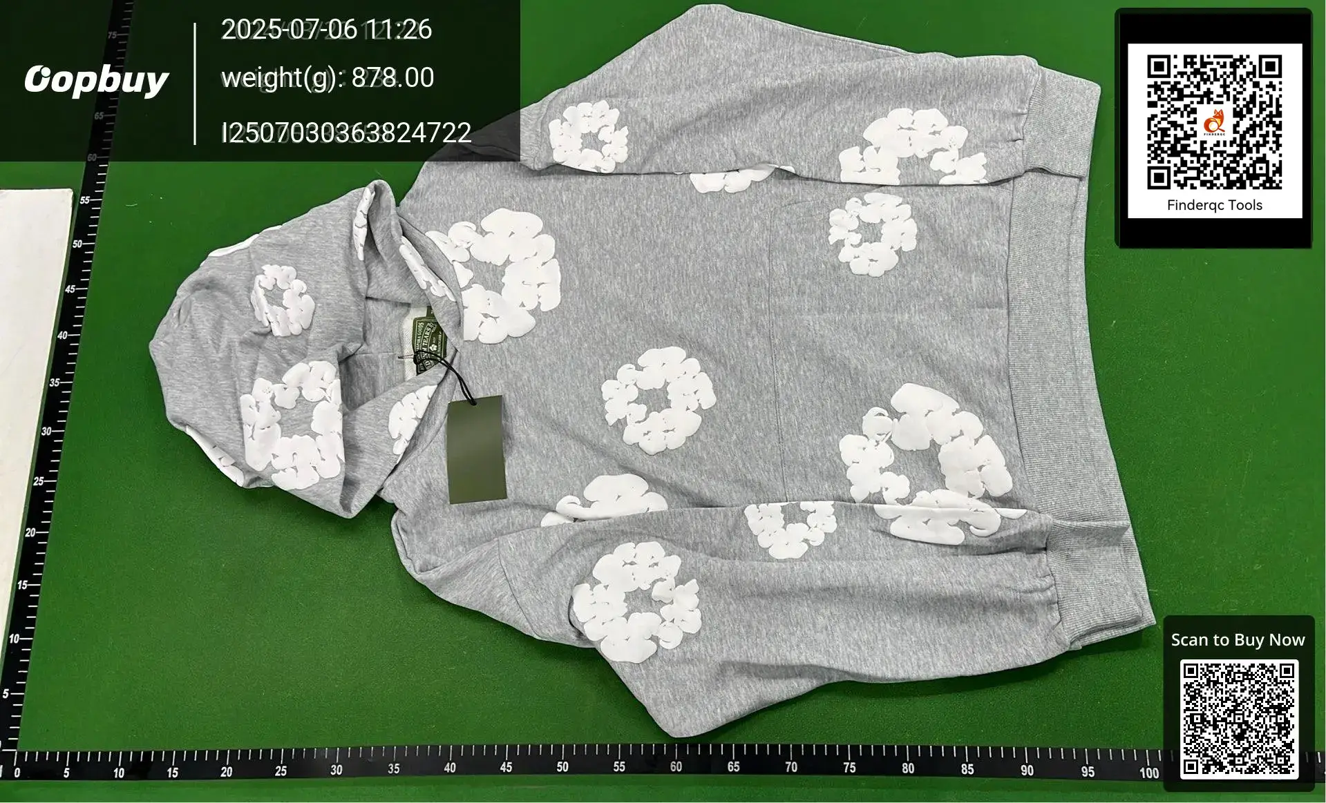 Fog High Street Denim Tears Kapok Puff Print American Classic Loose Casual Sports Hoodie