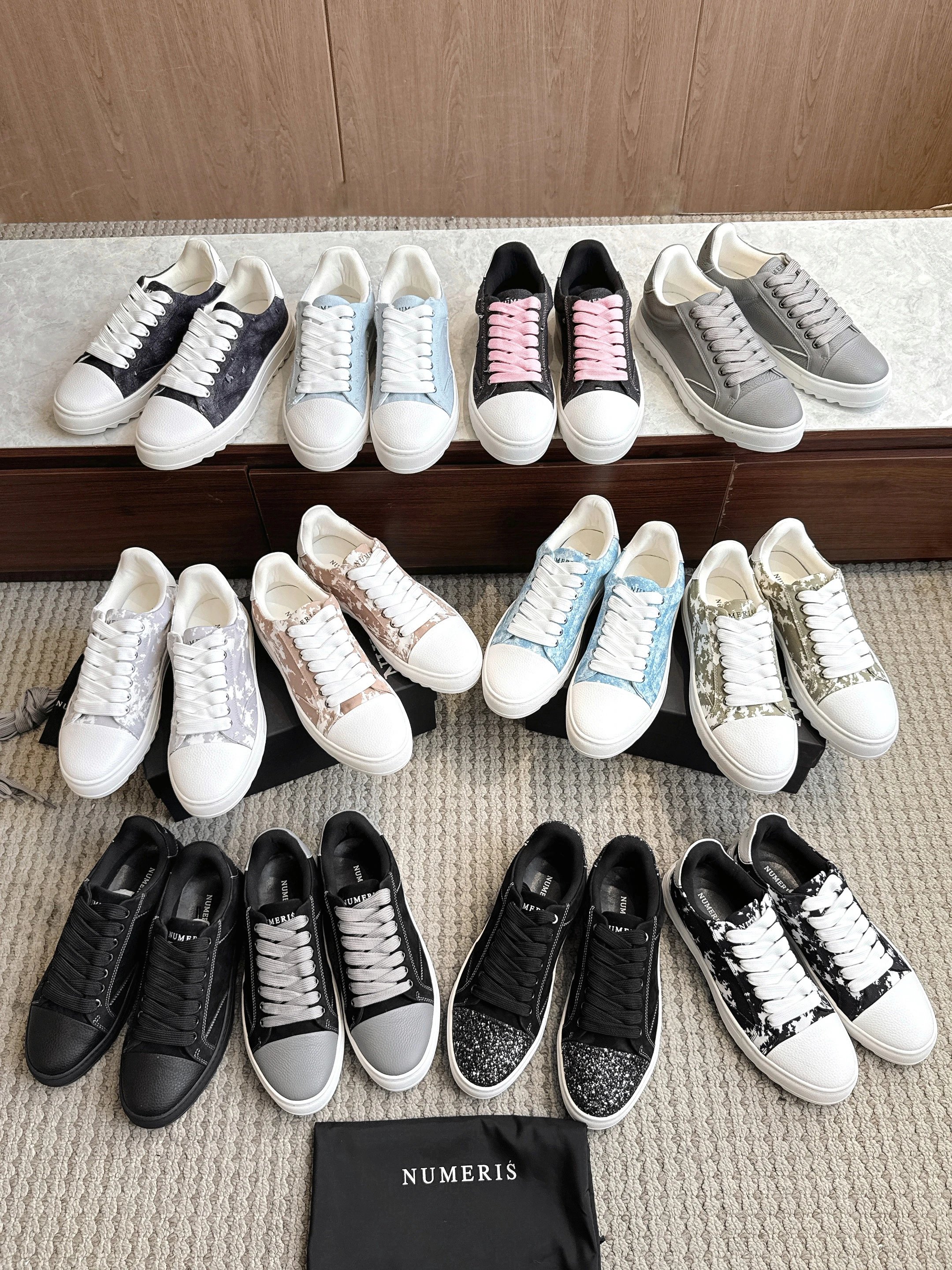 【GZ广州】Num*eris Sho*es厚底男款破洞牛仔休闲鞋 Zdjęcie QC z WEIDIAN na Qualit.ly