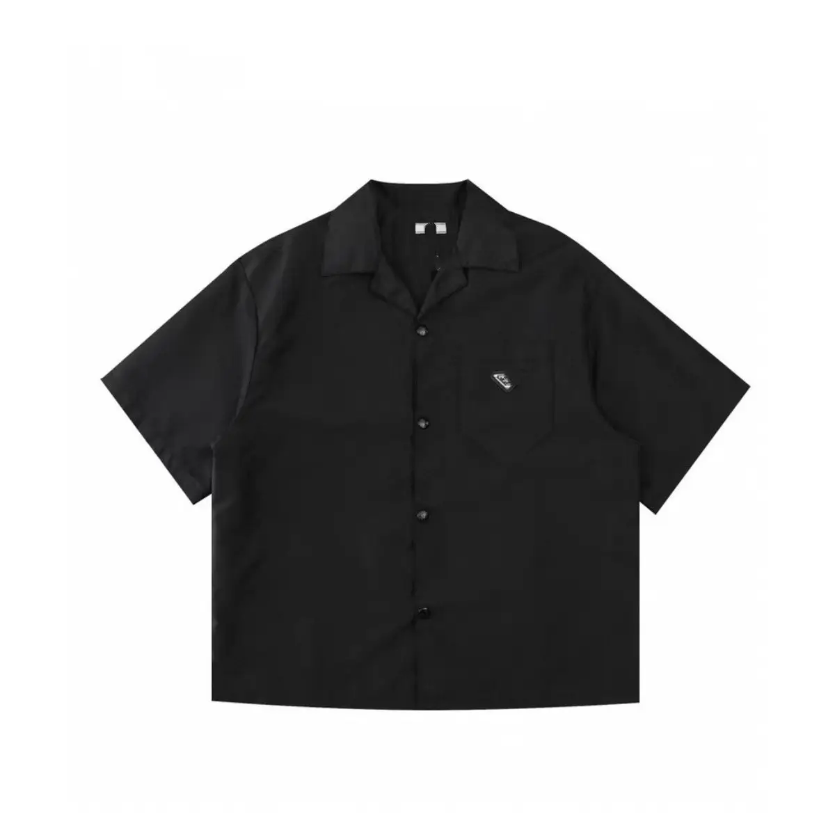 Foreign Trade Cross-Border Original Label P Brand Runway Style Internet Celebrity Style Recycled Nylon Workwear Short-Sleeve Shirt for Men and Women