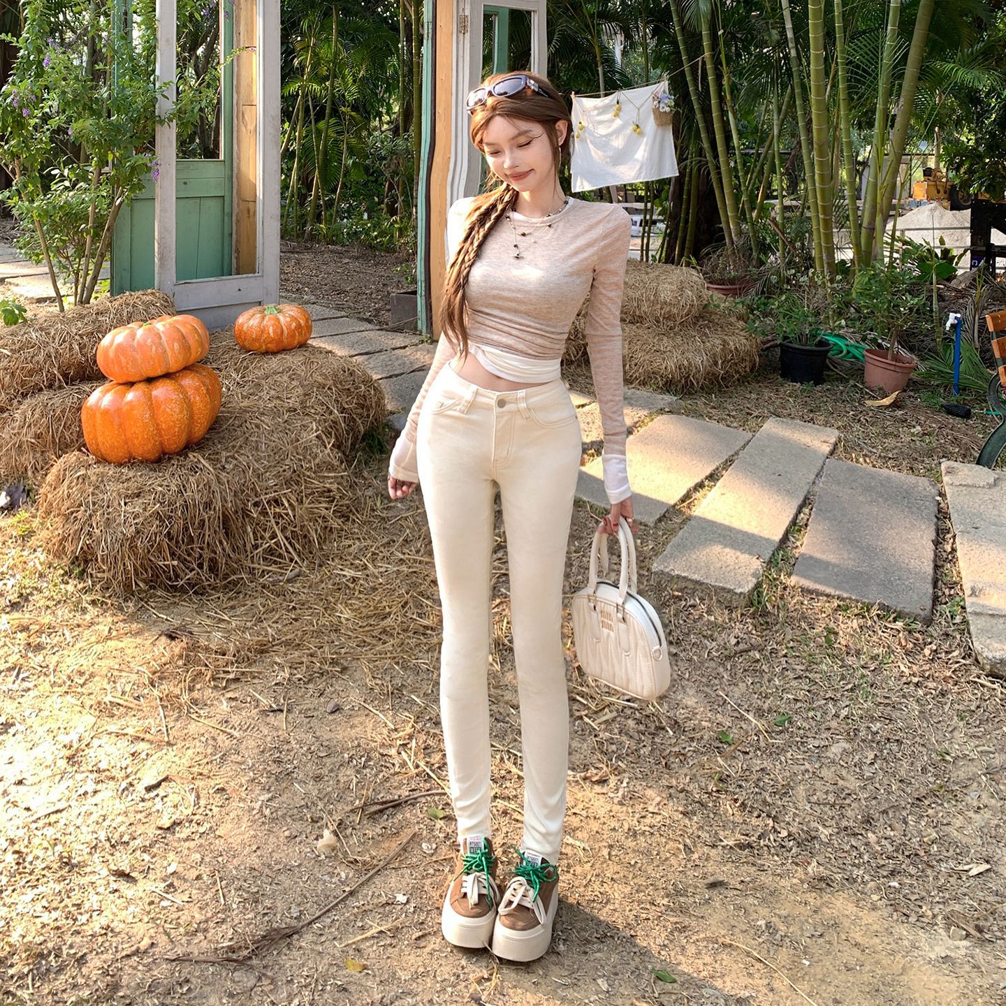 Trendy Versatile Slim-Fit Skinny Jeans for Women, 2025 Autumn and Winter New American-Style Low-Waist Stretchy Tight Pencil Pants