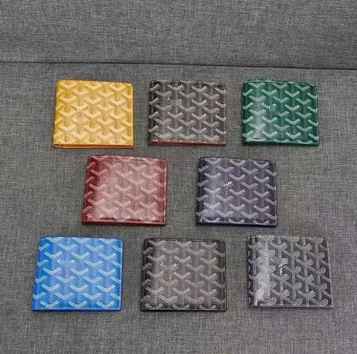 Genuine Leather Short Foldable Card Holder Wallet with Print, Unisex Card Case with Coin Pocket