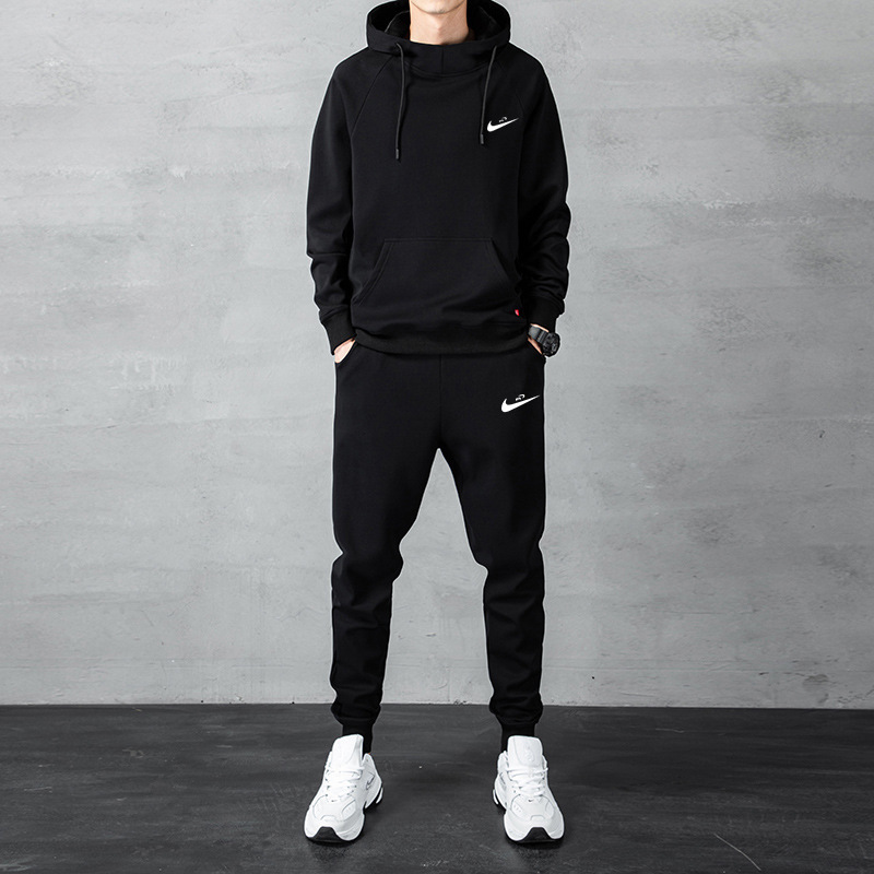 New Spring and Autumn Leisure Sports Suit Men's Youth Pullover Sweater Autumn Crewneck Running Sports Suit Two-piece Set