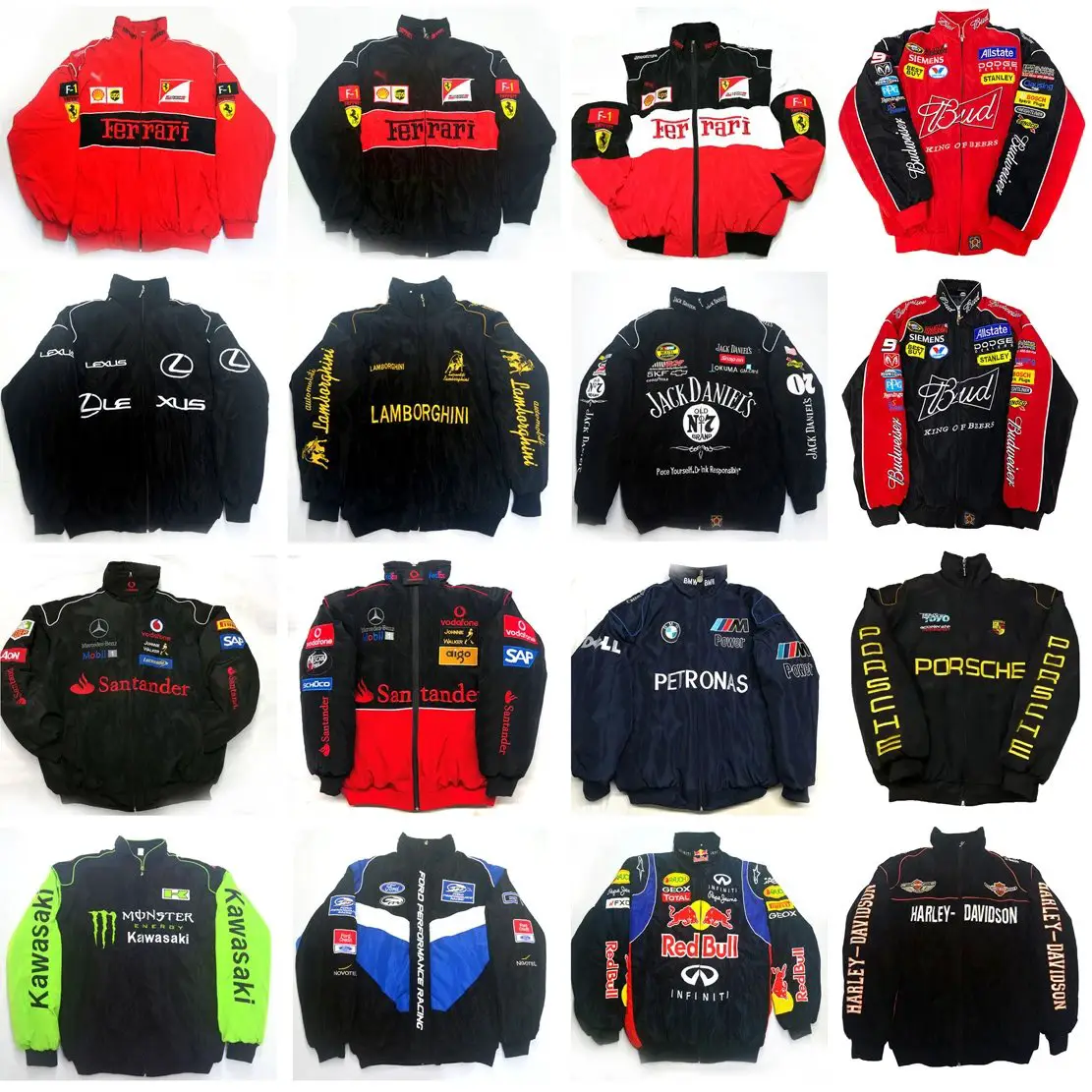 Winter American cotton suit F1 racing jacket