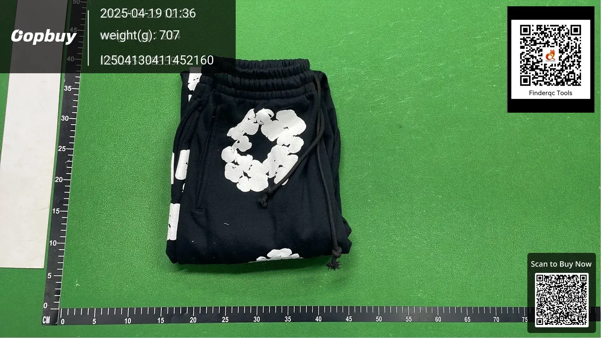 1:1 High Edition 450G Heavy DENIM TEARS Kapok Sweat Pants Full Printed Foam Casual Men's and Women's Sports Pants