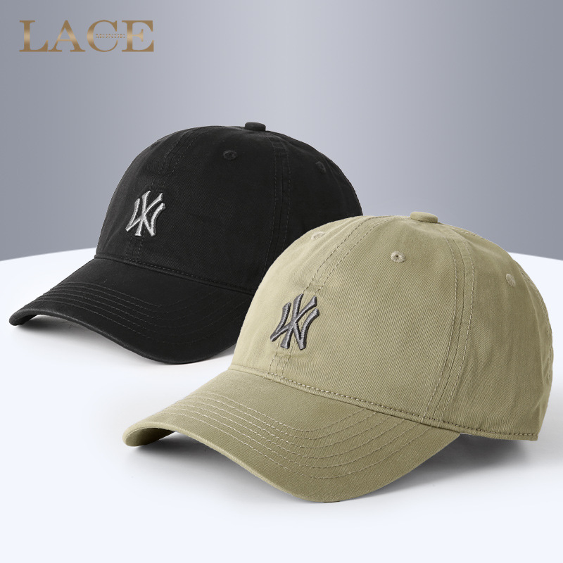 Hat Women's New Peaked Cap Couple Letter Embroidered Baseball Cap Sun Protection Visor Spring & Fall Can Be Customized with Logo