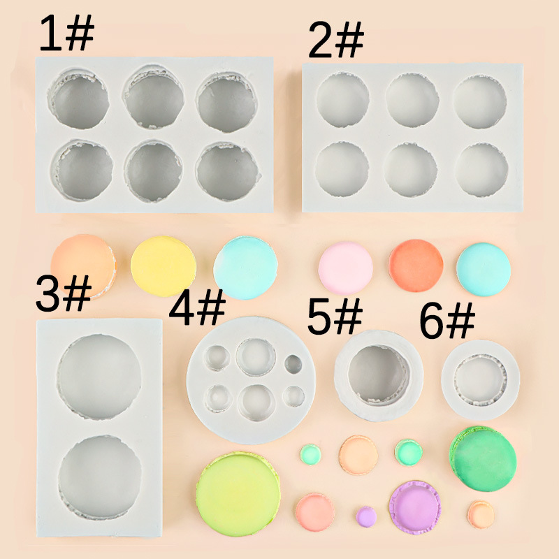 Macaron Series Modeling Silicone Mold Aromatherapy Gypsum Candle Drop Glue Mold Cake Fold Decorative Baking Mold