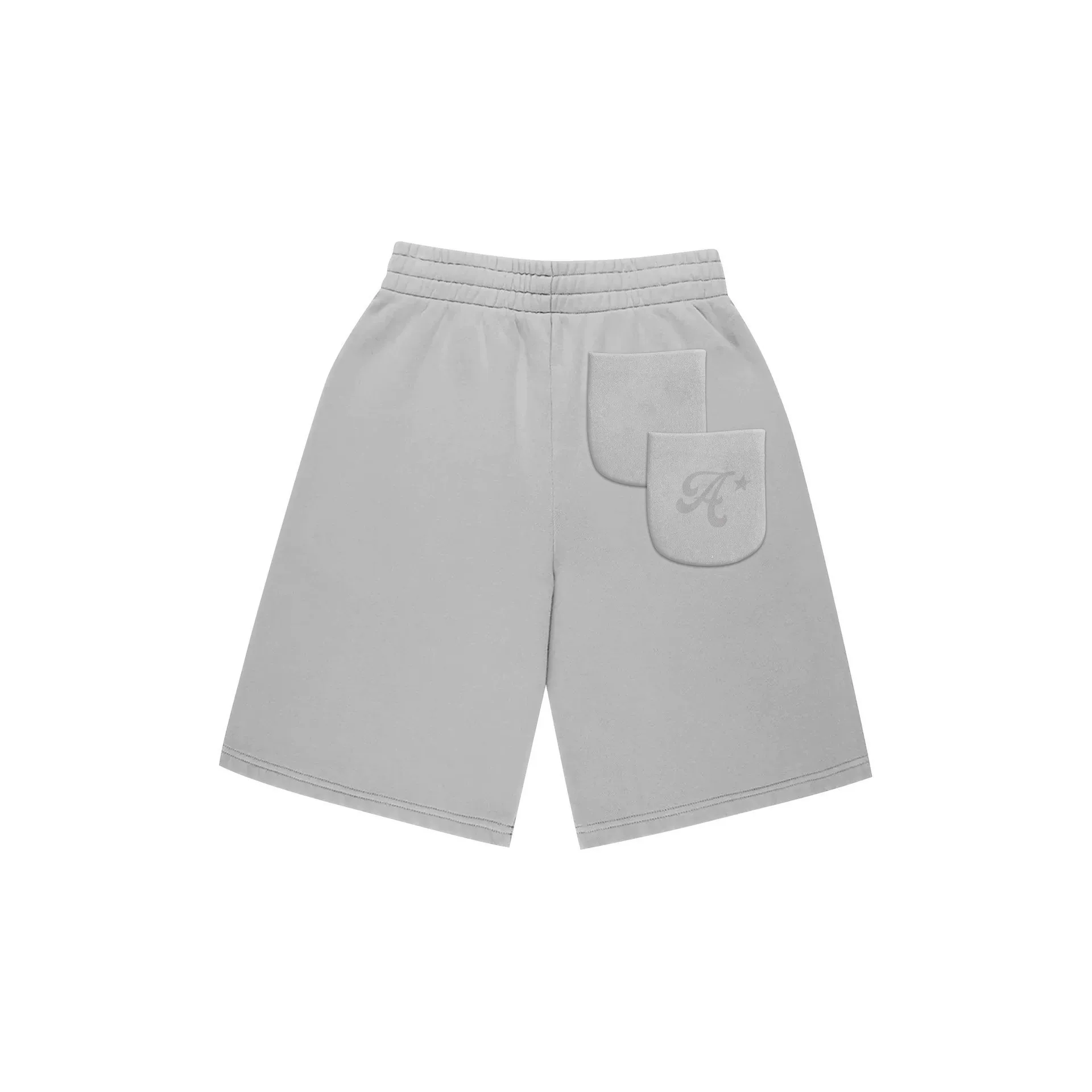 European and American y2k street personality double pocket embroidered shorts casual pants solid color pullover sweatshirt hoodie men and women