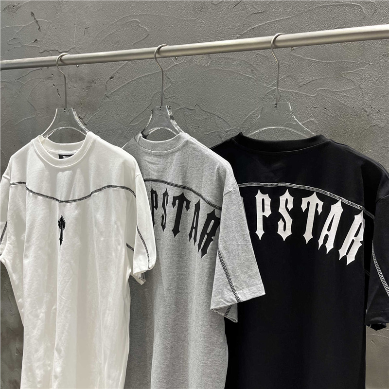 American Trendy New Trapstar Sword Reflective Printed Letter Short-Sleeved T-Shirt Summer Sports Men's and Women's Couple Suit