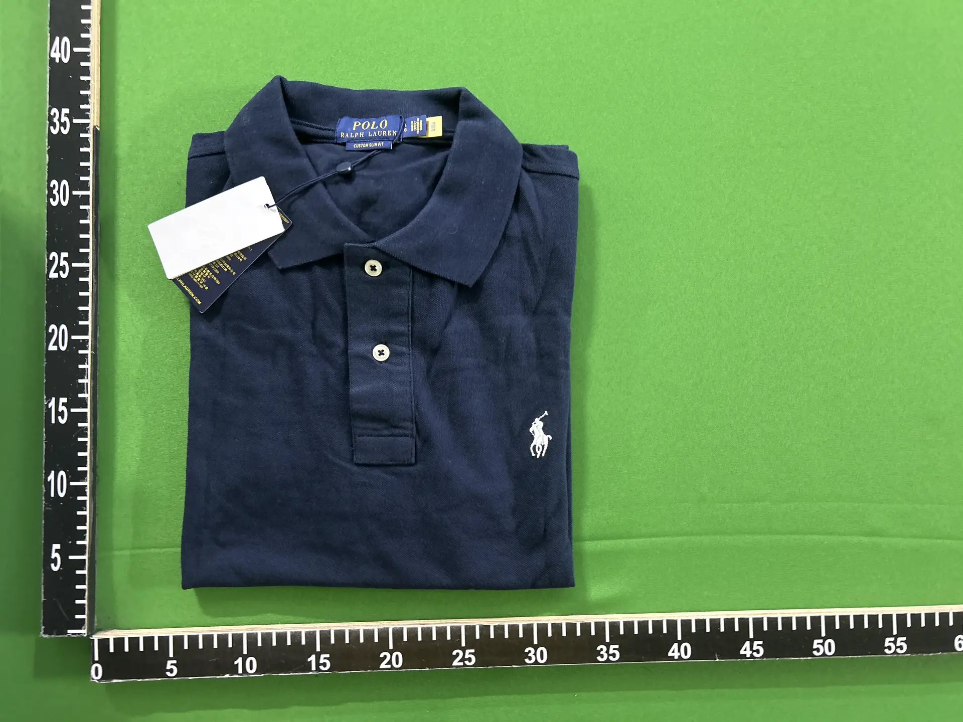 Polo Ralph Lauren Men's Custom Slim Fit Navy Blue Polo Shirt