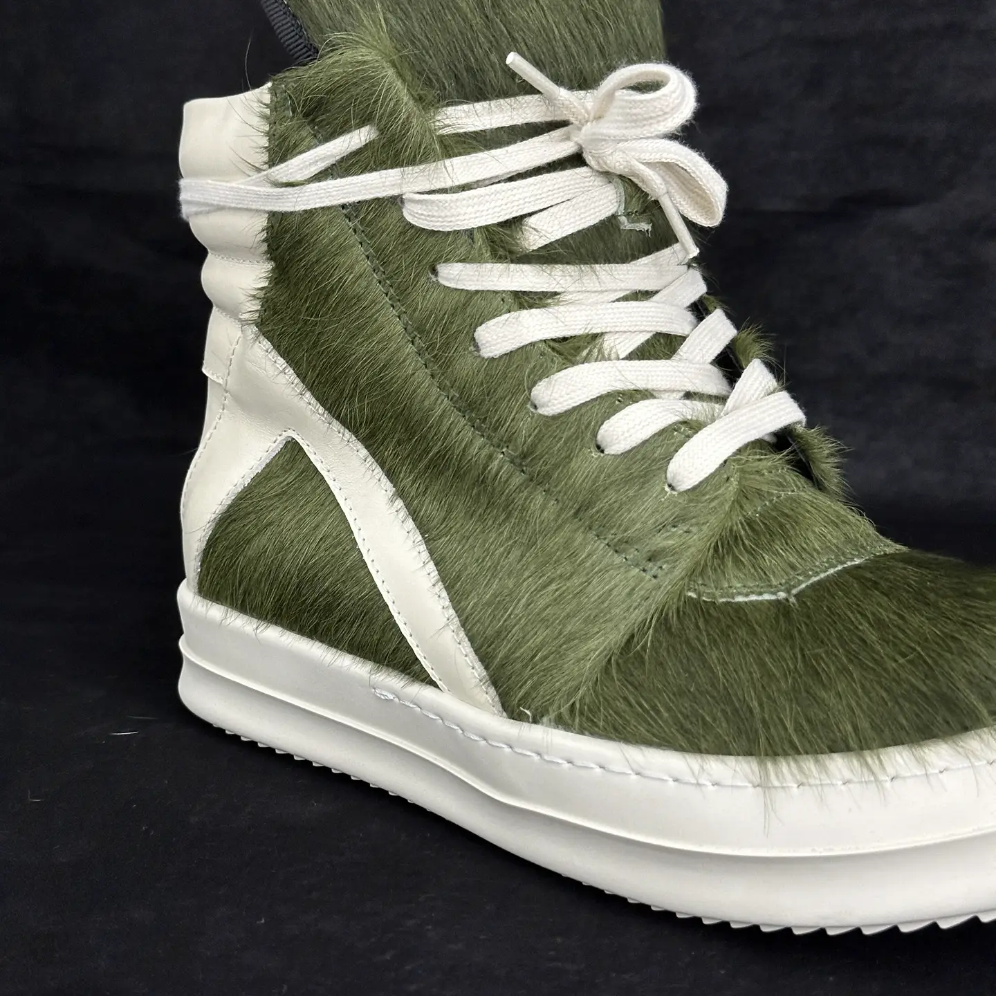 Ro Inverted Triangle Horse Hair Genuine Leather Sneakers for Men Fashion Dark Style Thick Sole Heightening Niche Casual Shoes Couple Trbottomy Shoes
