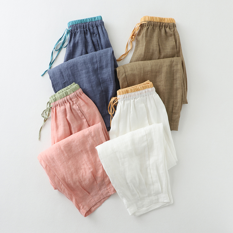 Pick up Leaks ~ Women's Linen High-waist Slim Carrot Pants Cotton and Linen Large Size Loose Casual Nine-point Harem Pants