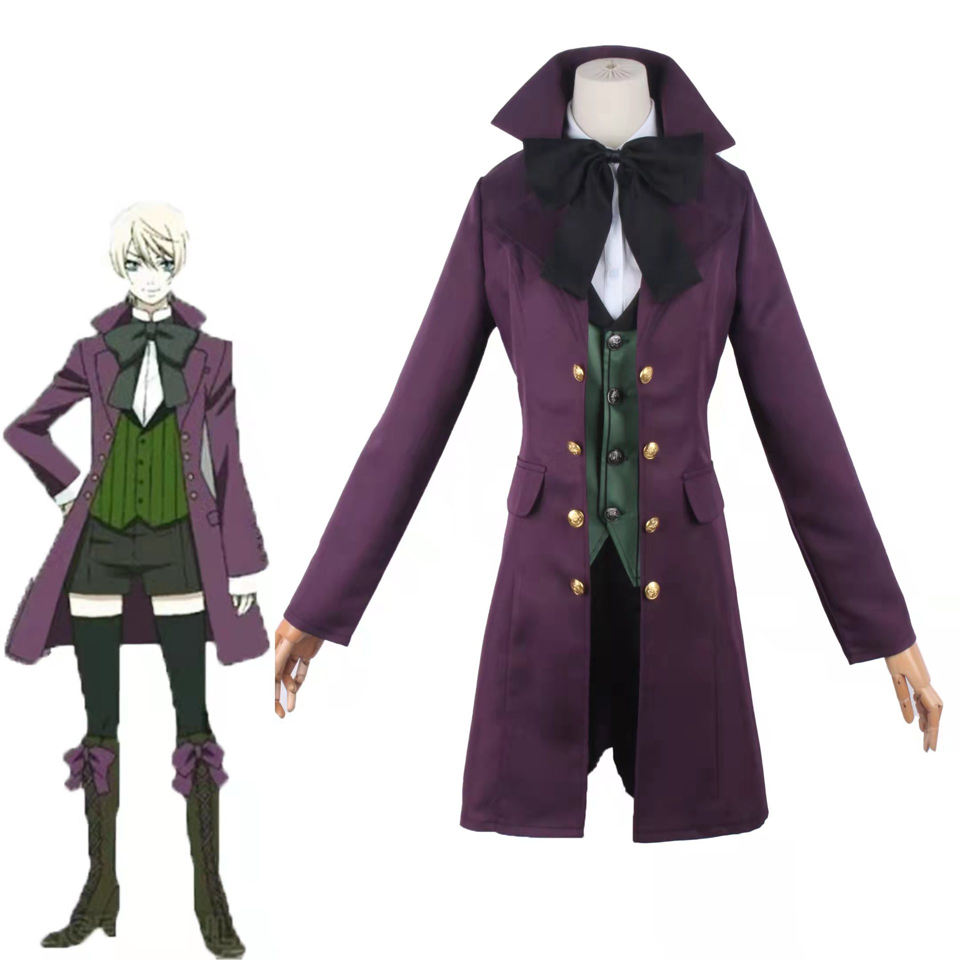 Black Butler Alois Yaroslanty Official Costume Cosplay Outfit Shire Street Style Puff Sleeves