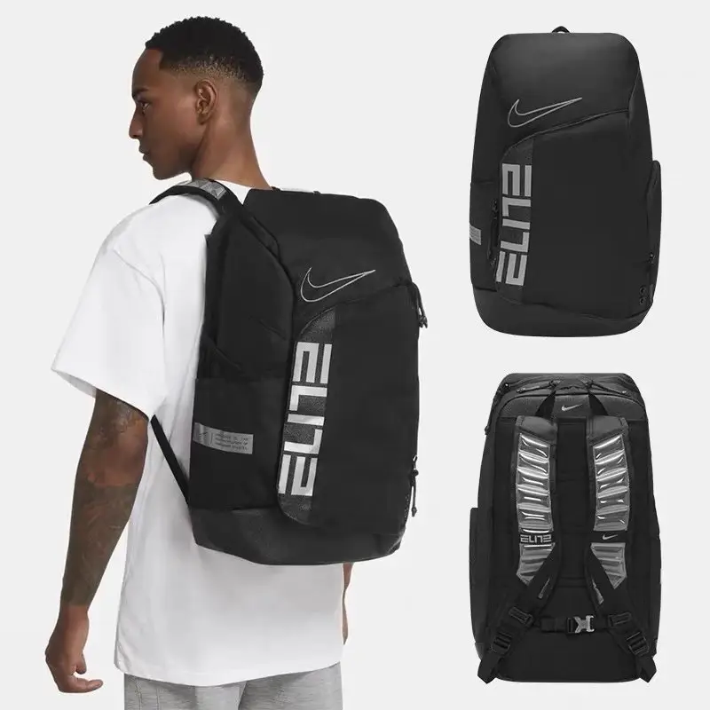 [DX38-4] Free Shipping Nike Elite Solid Color Student Air Cushion Backpack Computer Bag Travel Bag Mountaineering Bag