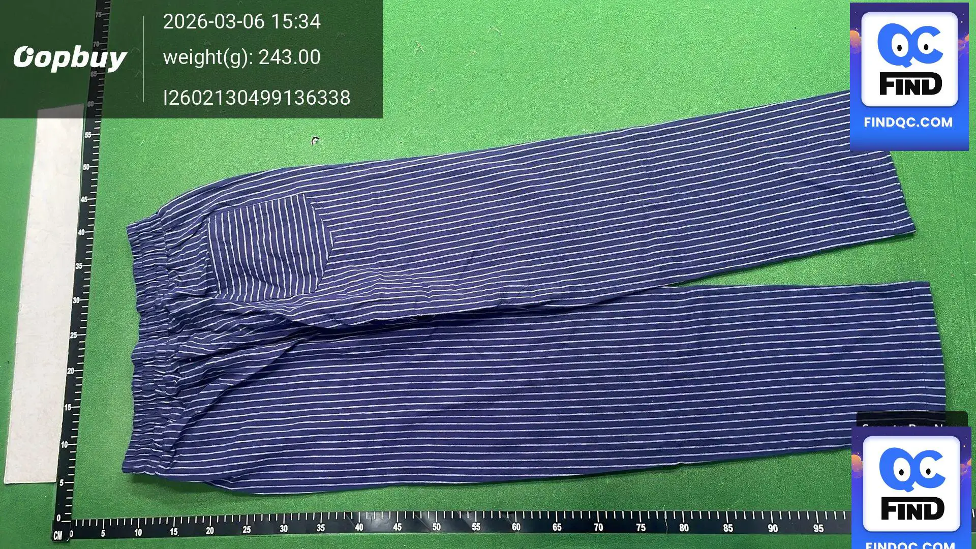 Men's striped casual pants navy blue