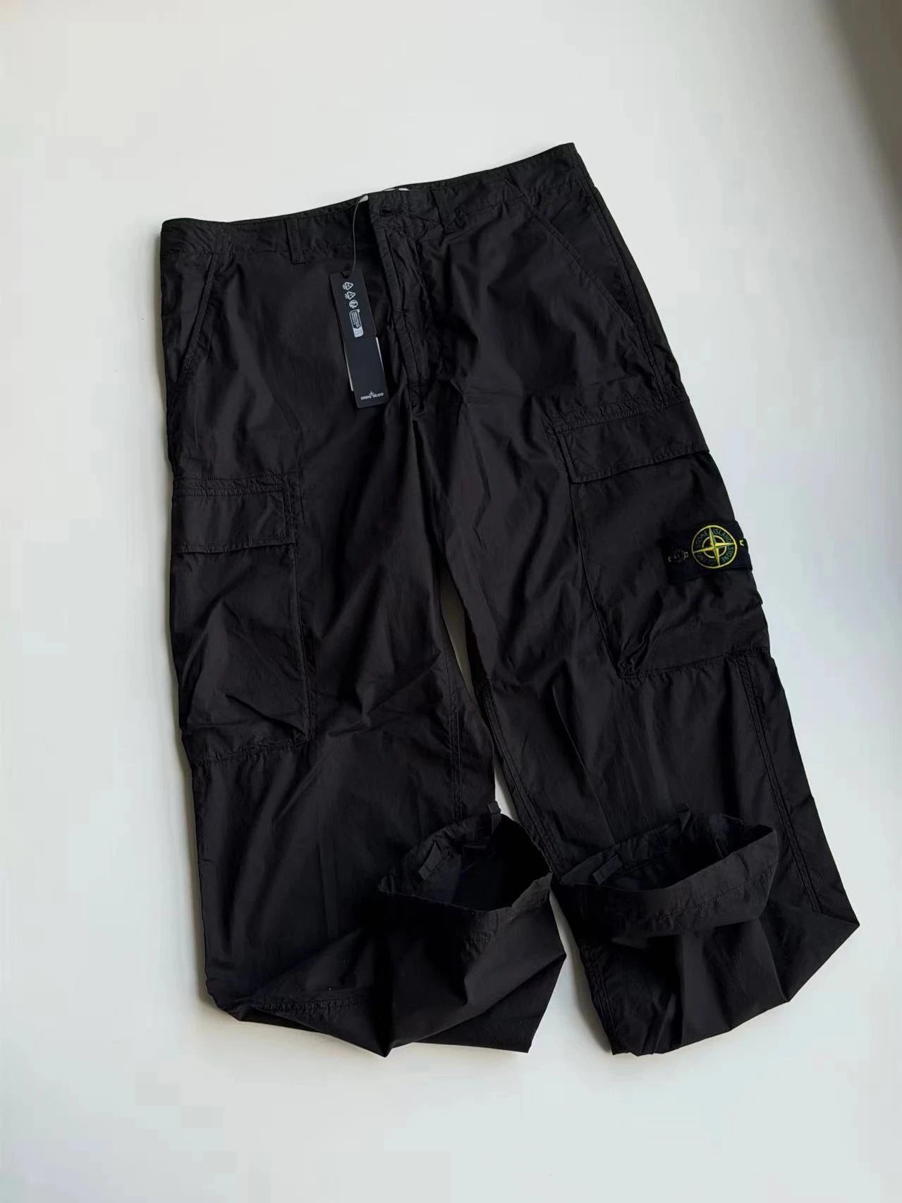 X出品 岛SI 26SS 有机斜纹棉双口袋直筒工装长裤 黑色