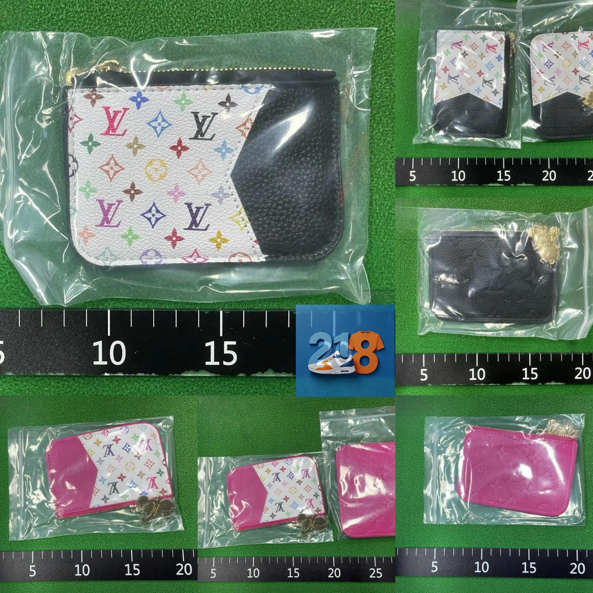 轻奢卡包女新款熊猫挂件卡包小方包钱包钥匙扣Whatsapp+85270135985