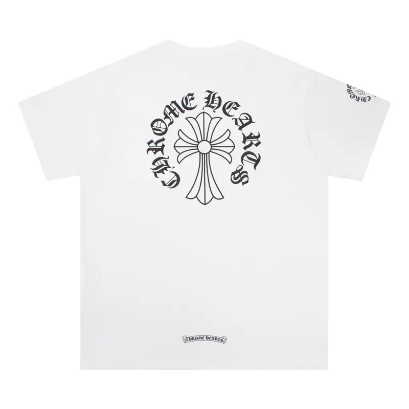 Chrome Heart 24 New Chrome Summer Trendy Brand Short-Sleeved Large Cross Men's and Women's Half-Sleeved T-Shirt Series