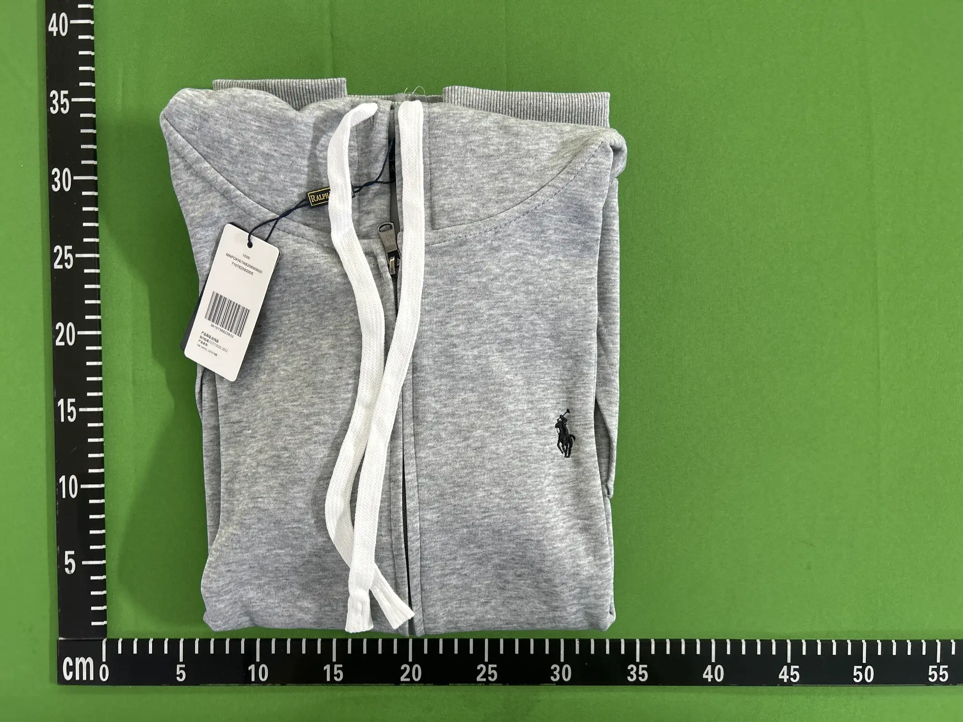 Solid color pony embroidery drawstring zipper sweater fleece sweatshirt sweatpants
