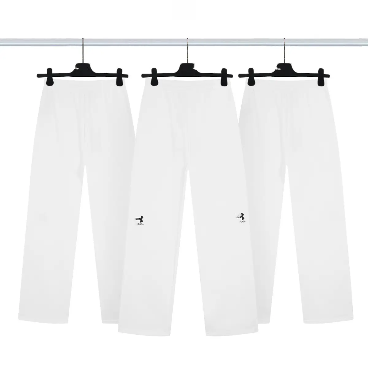 Cross-border high version Paris B autumn and winter new small standard embroidered wide leg pants pants men and women with a wholesale