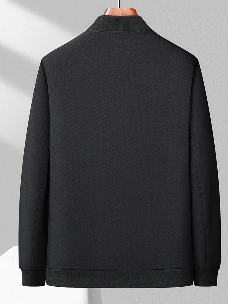 Spring brand business casual jacket men's short jacket baseball collar middle-aged and elderly dad men's jacket J2401