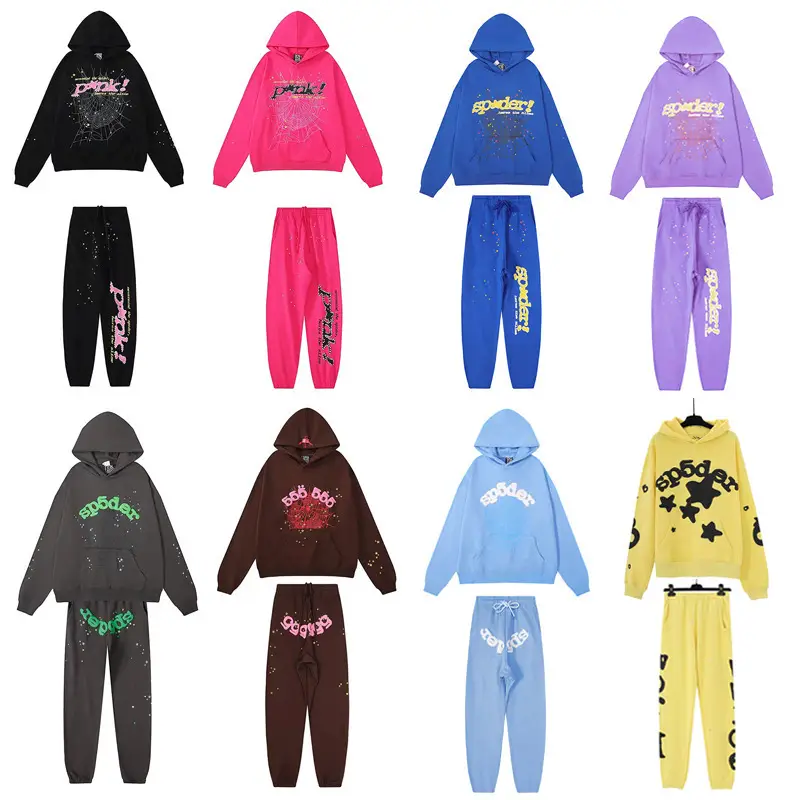 High-Quality Cross-Border Fashion Sp5Der Same Style Printed Hoodie Sweatshirt Men's and Women's Suits