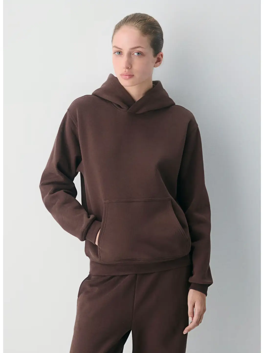 [TNA Cozy Fleece] Fall and winter is super Easiest for match! Thick brushed hooded pullover Casual Loose Sweatshirt women