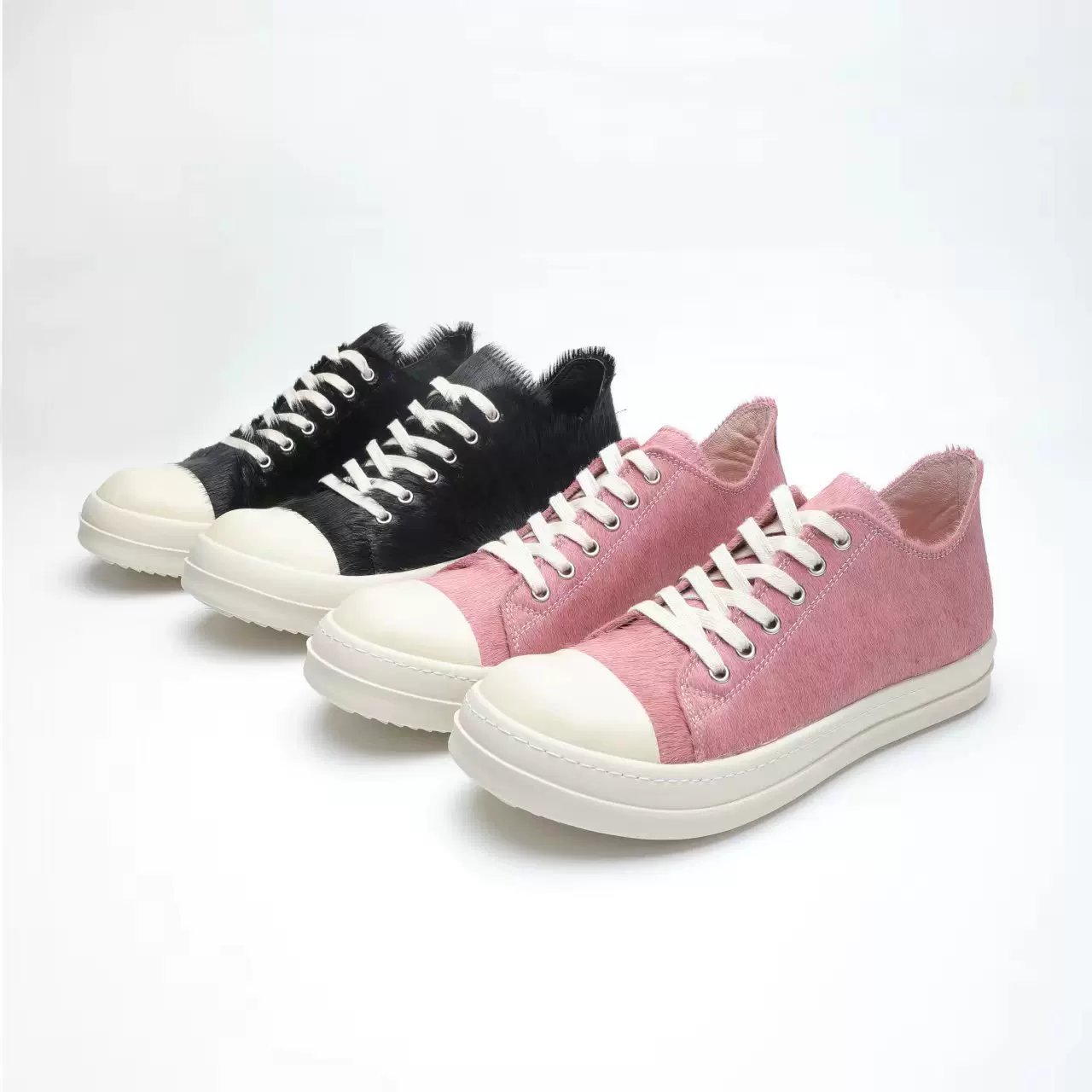Ro horsehair high top shoes, European and American genuine leather street fashion trendy shoes, casual board shoes, unisex