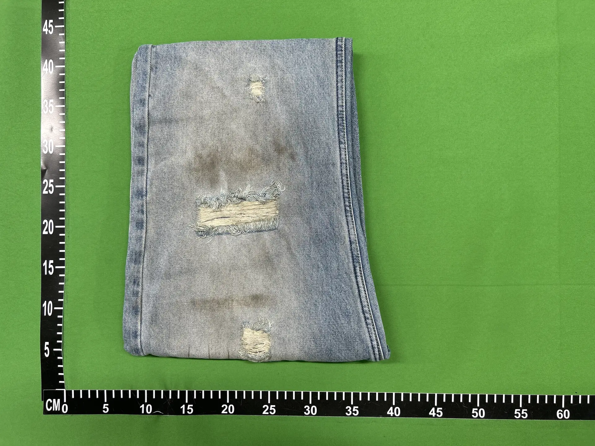[Same style as Bai Jingting] IREX Summer AC Dirty Pants Make Old, Stained and Pierced Jeans Men's and Women's Straight Leg Pants