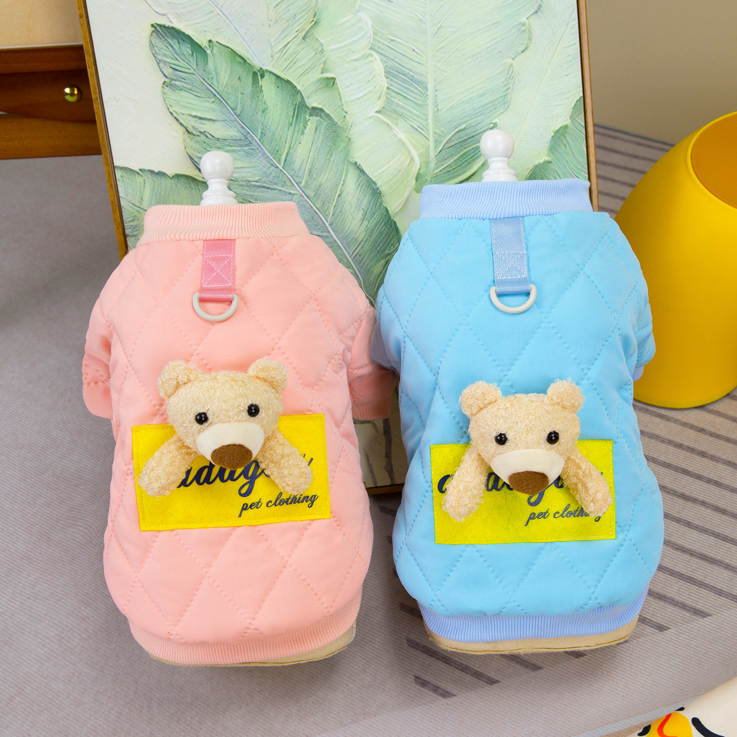 Pet clothes autumn and winter new pet clothes dog clothes teddy cat clothes 24 ultrasonic bear cotton-padded clothes