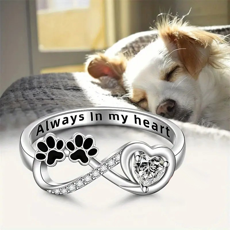 Cross-Border Foreign Trade Silver-Plated Cat Claw Ring Love High-End Index Finger Ring Niche Design Cute and Sweet Ring for Women