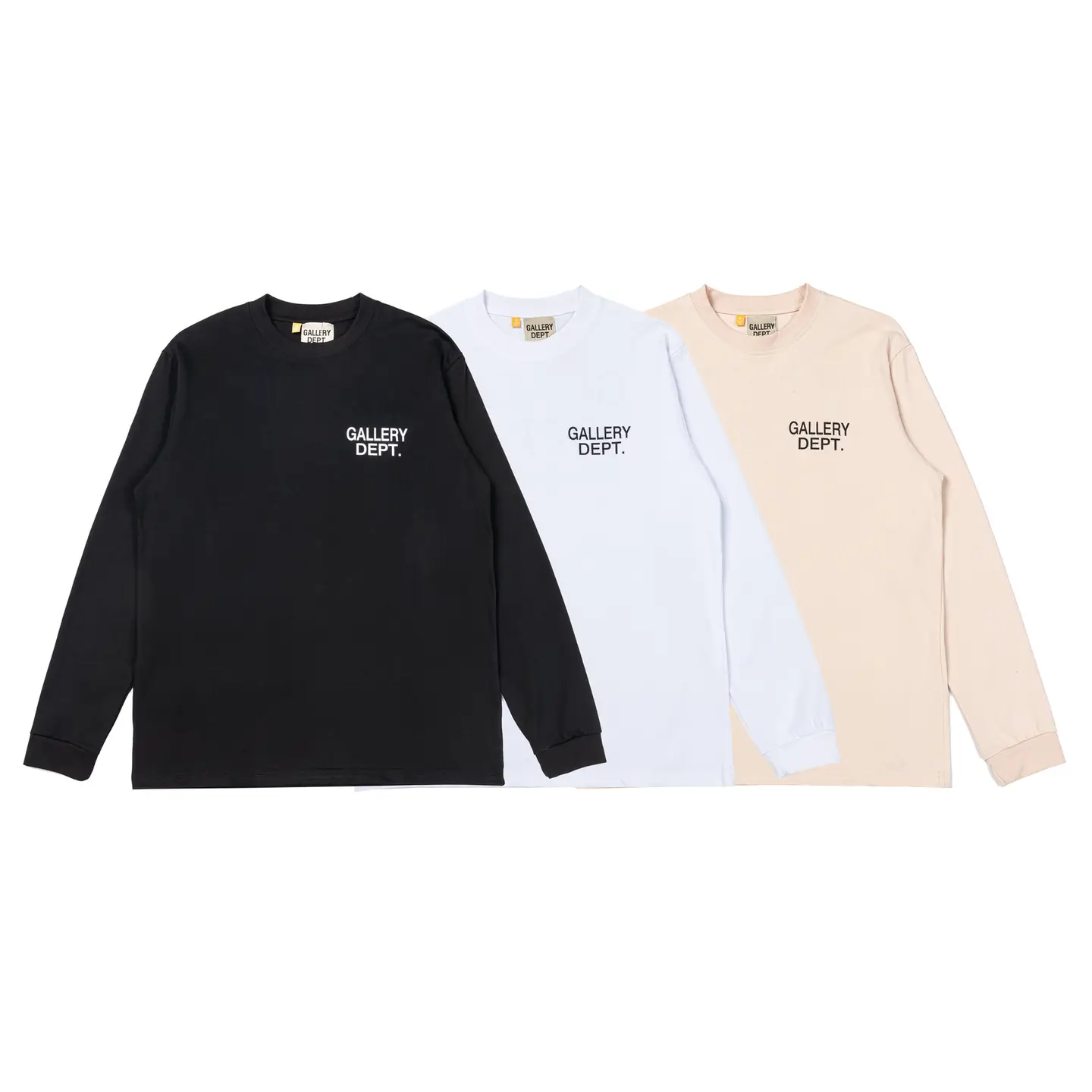 European and American Cross-border Trendy Brand gallery dept Letter Printed Loose Cotton Long-sleeved Round Neck T-shirt for Men and Women