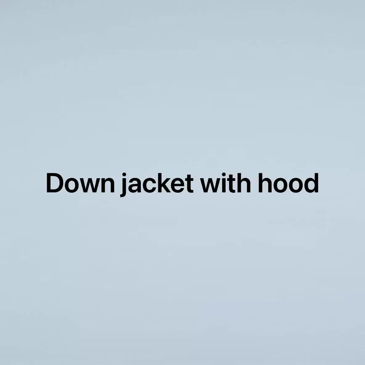 XS independent hooded down jacket loose new product