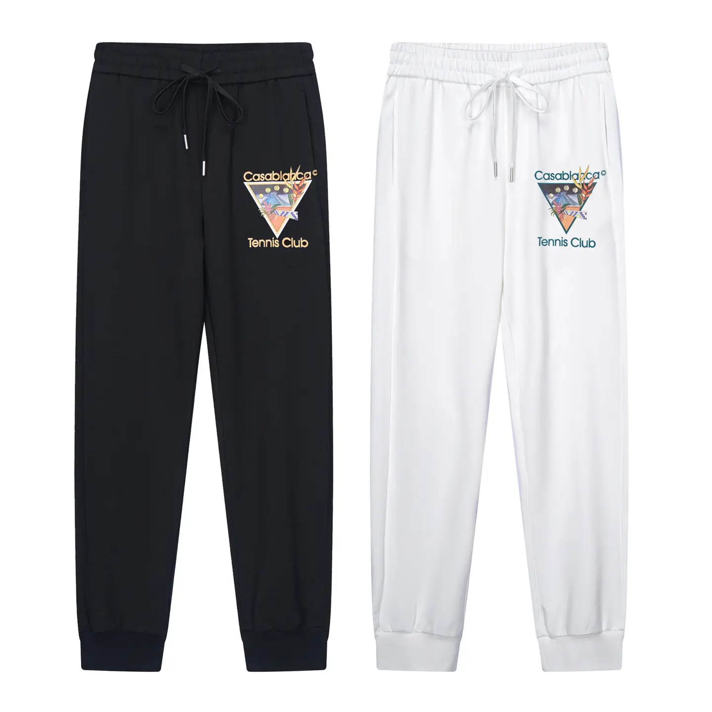 Casablanca Men's Trousers Trendy Brand Casual Tennis Club Court Alphabet CASA Printed Trousers Sweatpants