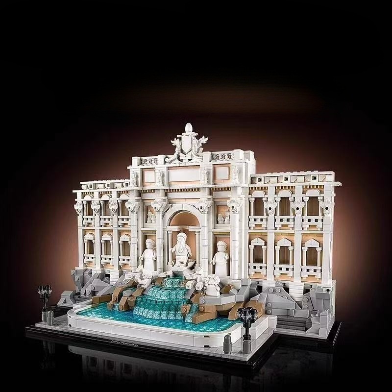 Cross-Border 61202 Creative Architectural Street Scene Moc Roman Wishing Fountain 32296 Small Particle Assembled Building Block Toys Batch QC photo from 1688 on Qualit.ly