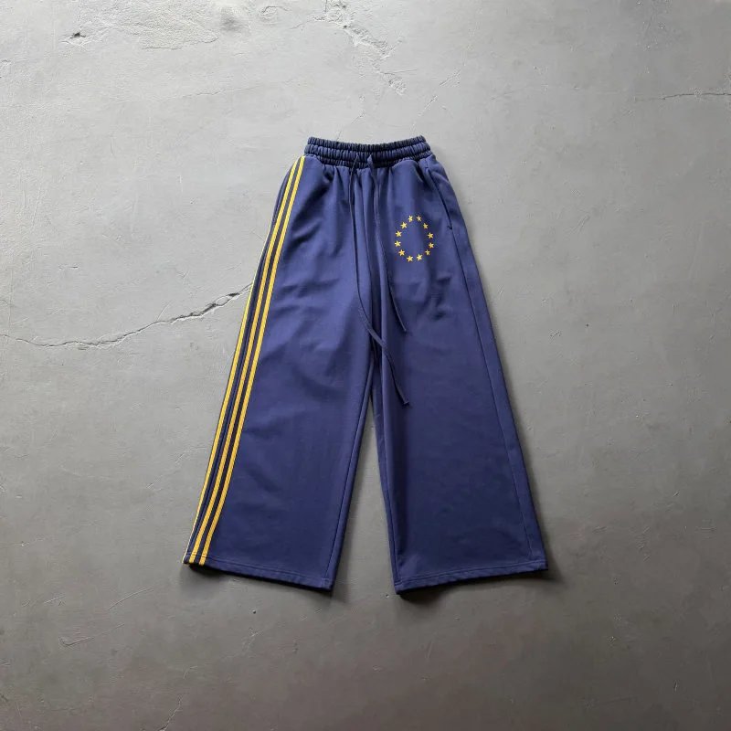 High Quality PIW Foreign American Street EU Star Printed Hiphop Hip Hop Hip Hop Knitted Sports Sweater Pants