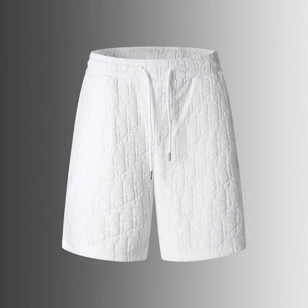 2025 New Cd Jacquard Bullet Curtain Towel Material for the Same Sports Fashion Brand Men's and Women's Casual Cotton Quarter Pants