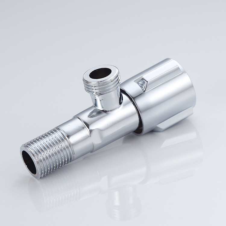 Copper triangle valve 4 points interface cold and hot quick opening triangle valve eight-shaped valve water heater toilet water inlet triangle valve household