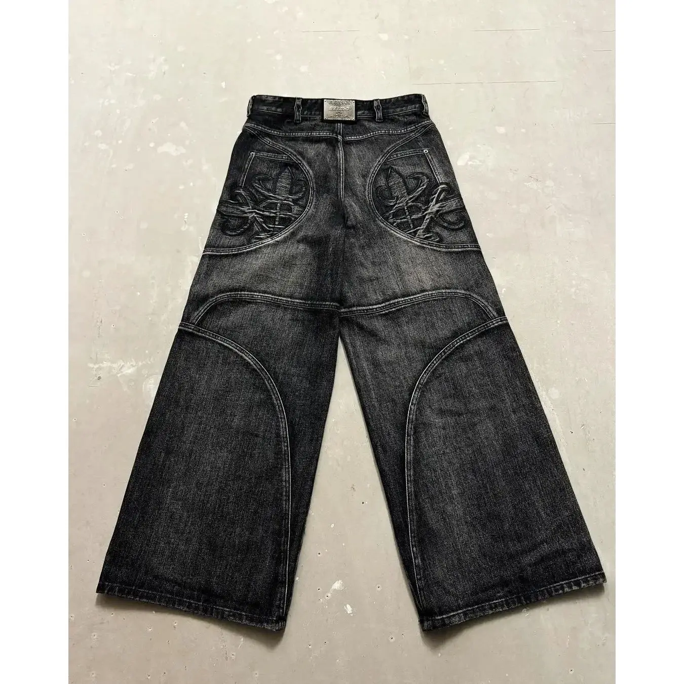 Setwear Washed Retro Baggy Jeans Men's Goth Hip-hop Personal