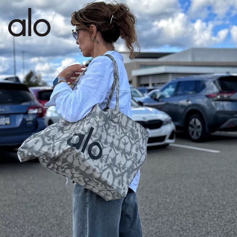 Official Website In-Stock Cross-Border Tote Bag for Women, Large Capacity, Casual Style, Alo Shoulder Handbag, Yoga Canvas Bag, Customizable Logo Foto QC de 1688 na Qualit.ly