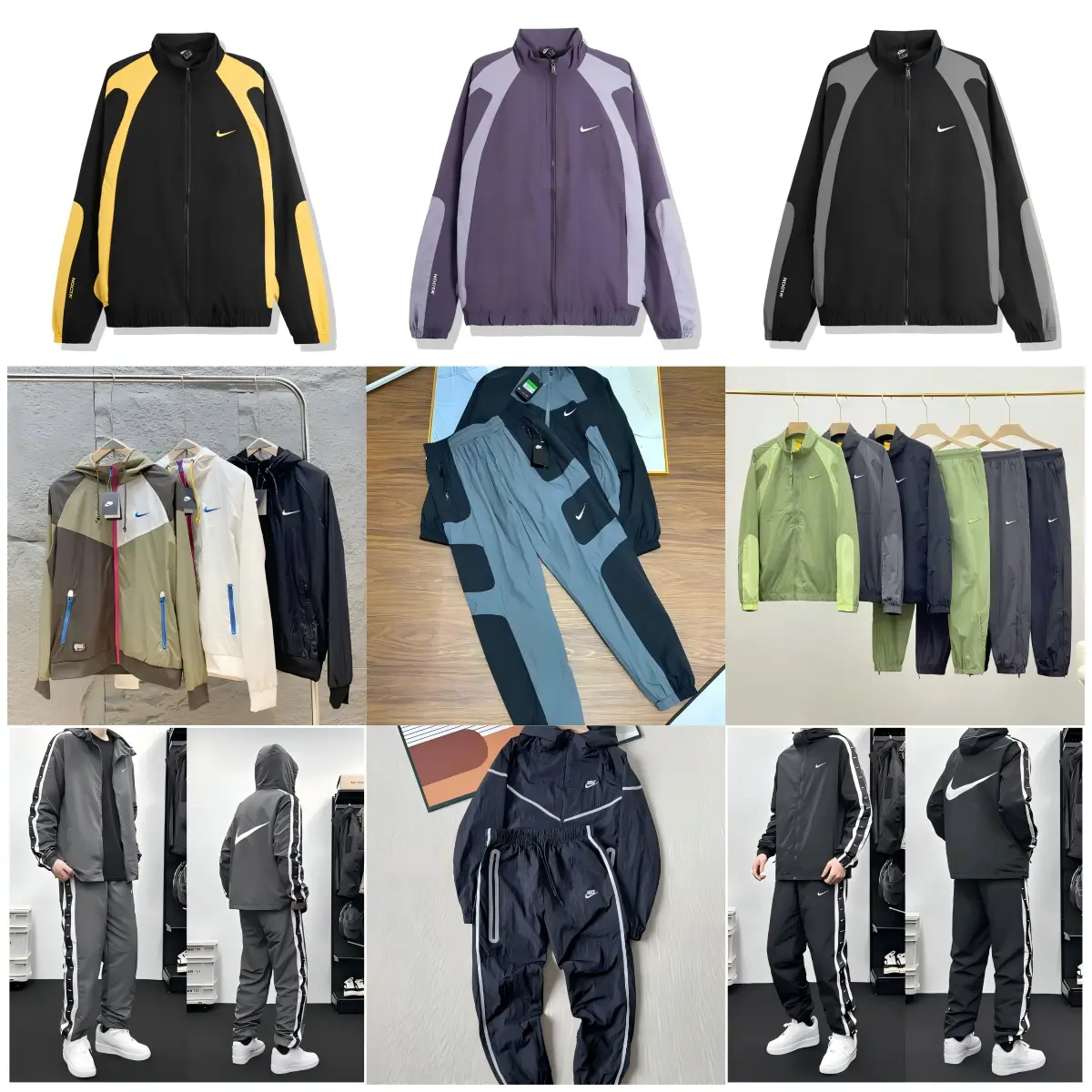 CYQ15-Nike co-branded jacket splicing clashing color couple casual sportswear jacket + Whatsapp852 5573 8209